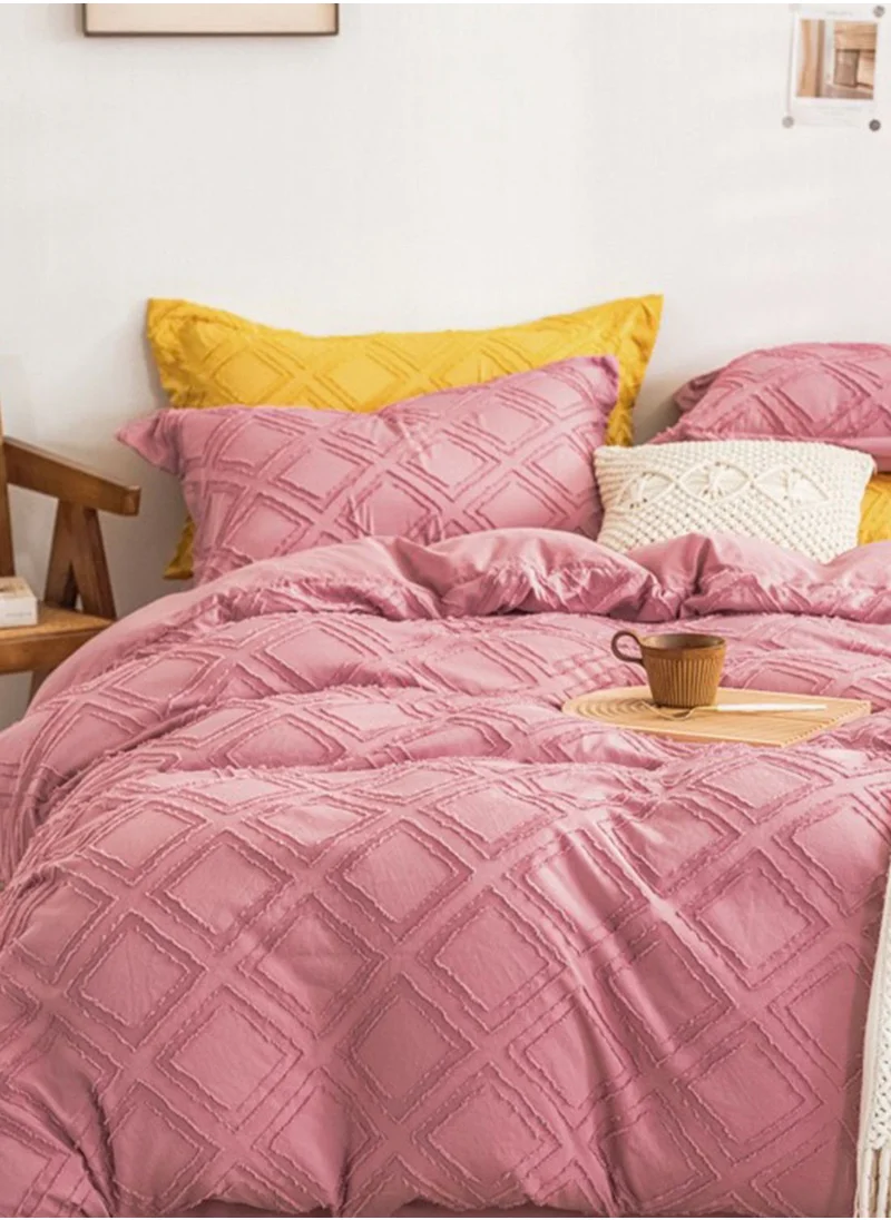 Noire Edit Pink Patterned King Bedding Set