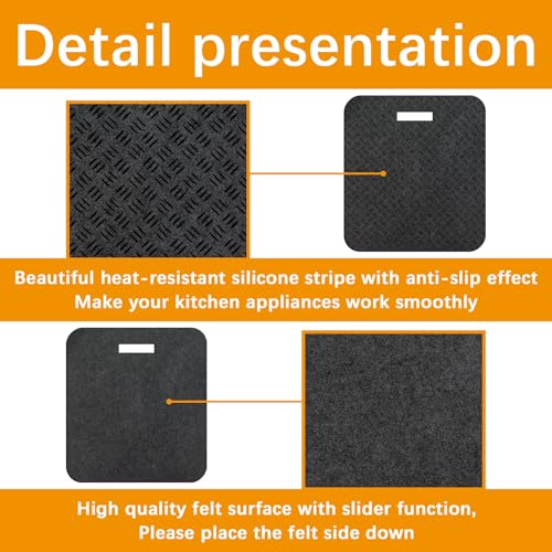 Anpuimult 4 PCS Heat Resistant Mat with Sliding Function for Air Fryer Mat,12 * 14in Countertop Protector Mat Coffee Maker Mat and Oven,Suitable for most kitchen Electric appliance - Image 4