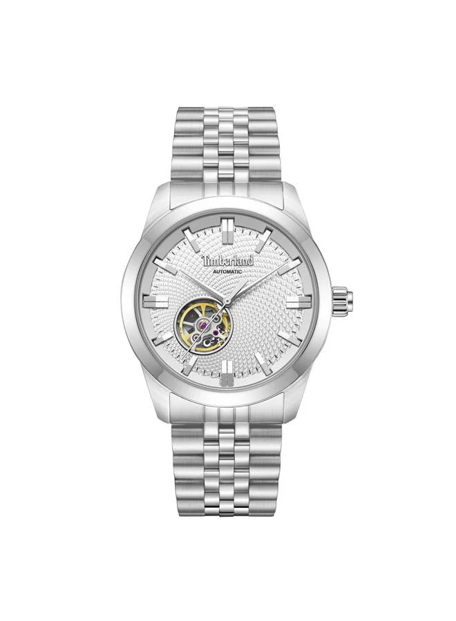 Timberland Lodgepole Grey Dial Stainless Steel Bracelet Automatic Watch for Men, 41mm