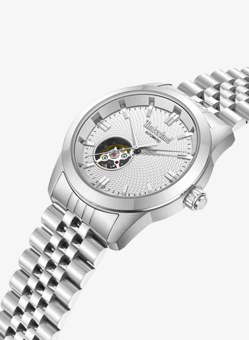 تمبرلاند Lodgepole Grey Dial Stainless Steel Bracelet Automatic Watch for Men, 41mm