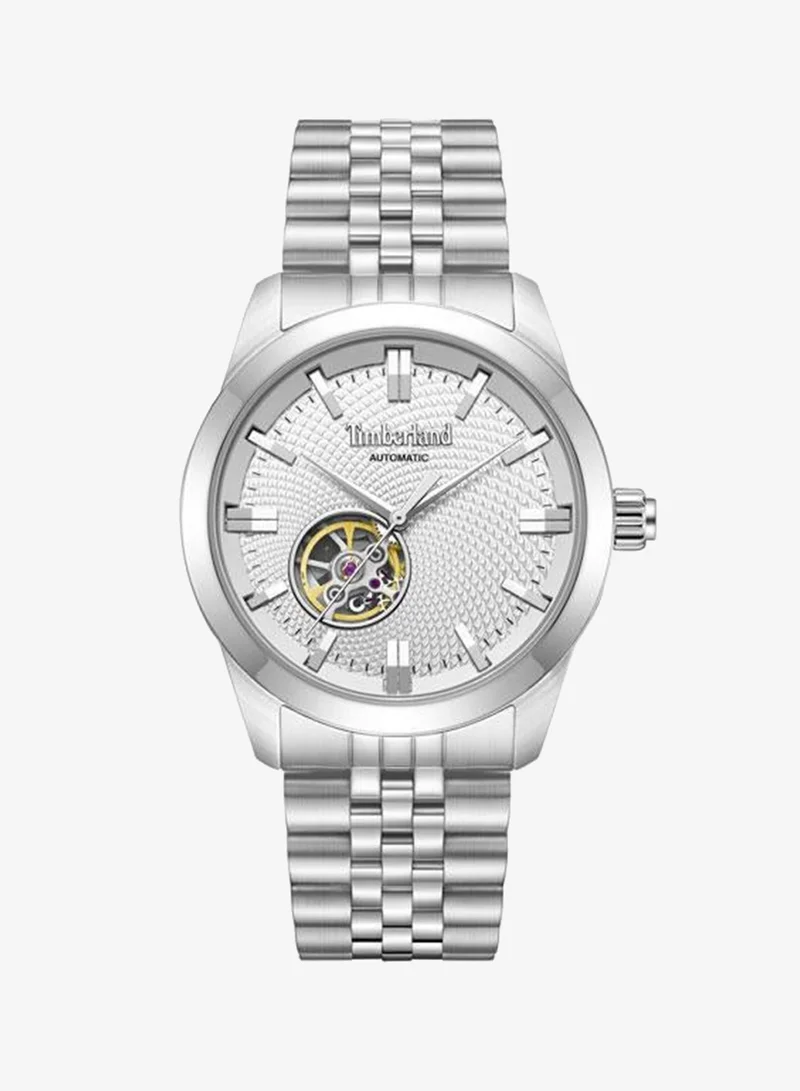 تمبرلاند Lodgepole Grey Dial Stainless Steel Bracelet Automatic Watch for Men, 41mm