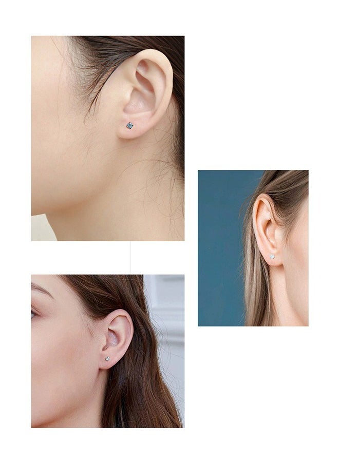 Beyond 4 Pairs Loose Diamonds Earrings Set for Women, Anti Rust and Anti Fading Hypoallergenic Screw buckle Earrings, Fashion Jewelry Gift (Color)  - Image 5