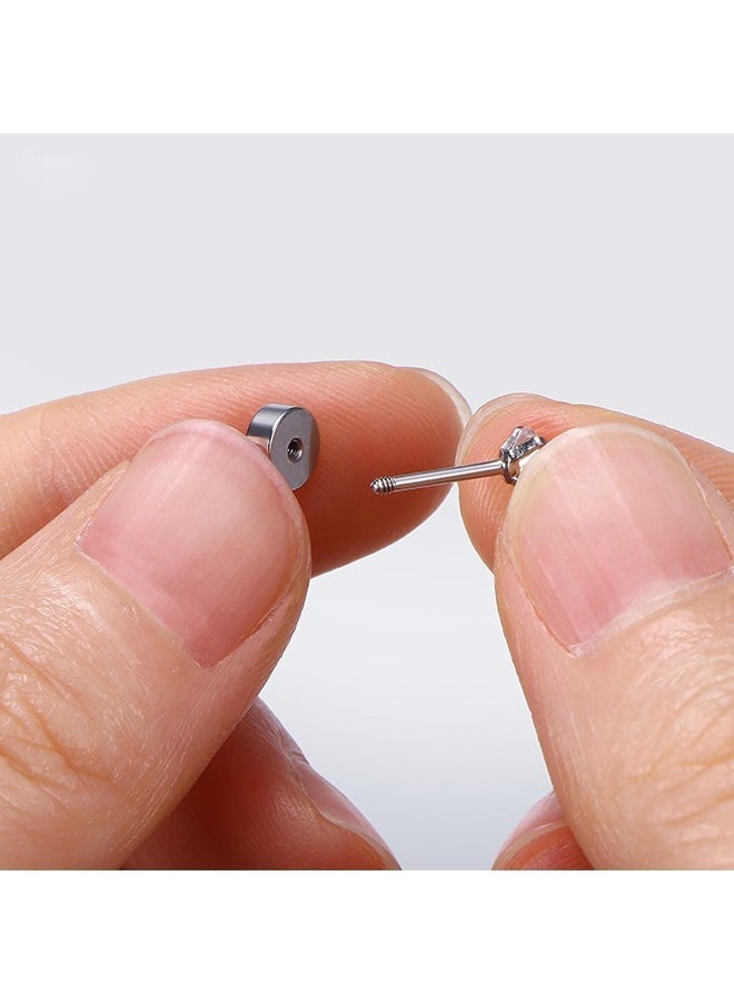 Beyond 4 Pairs Loose Diamonds Earrings Set for Women, Anti Rust and Anti Fading Hypoallergenic Screw buckle Earrings, Fashion Jewelry Gift (Color)  - Image 3