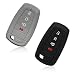 KVAEY 2 PCS Silicone Key Fob Cover Automotive Smart 5 Buttons Remote Key Fob Protective Cover Universal Remote Key Protector for F150 F250 F350 F450 F550 Bronco Car Accessories BlackGray - Image 2