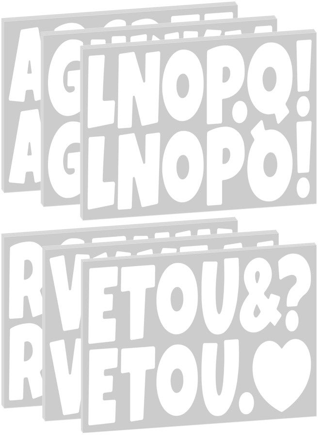 Bemeol 288 Pcs Bulletin Board Letters 24 Sheets 2.5 Inch Self Adhesive Vinyl Alphabet Stickers Letter for Poster Board Classroom School Home Decor(White) - Image 1