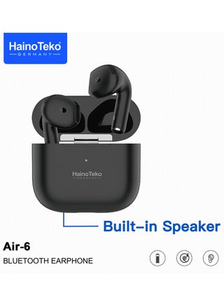 Haino Teko Air-6 Bluetooth Earphones With Built-in Speaker Multi Functional Touch Control and Microphone Compatible With Android Mobile and Tablets Black - pzsku/ZDA54E53FB0094BED9CE8Z/45/_/1735997689/45672797-7bb7-41cf-a640-58436ca10dec
