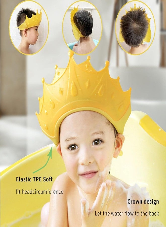 Brixal Baby Shower Cap, Shower Cap for Kids 0-9 Years, Adjustable Silicone Crown with Eye & Ear Protection, Waterproof Bathing Hat for Washing Hair Multi-Color PACK OF 1 - Image 4