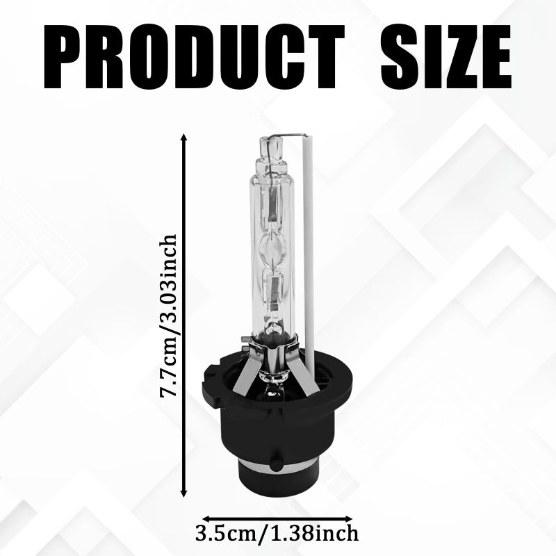SamWinGear D2S Hid Headlight Bulbs 2PCS 35W Super Bright Bulbs, D2S Headlight Bulb D3S HID Car Original Replacement Lights 12V High Beam Low Beam Xenon Bulbs with Metal Stents Base (D2S White) - Image 2
