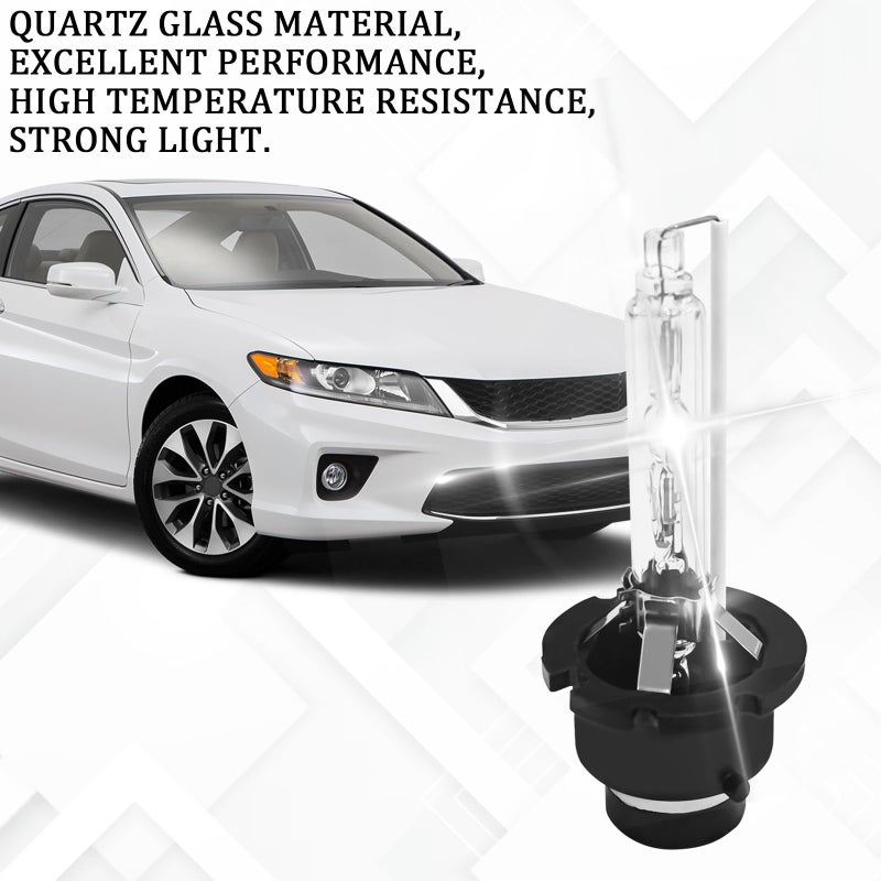 SamWinGear D2S Hid Headlight Bulbs 2PCS 35W Super Bright Bulbs, D2S Headlight Bulb D3S HID Car Original Replacement Lights 12V High Beam Low Beam Xenon Bulbs with Metal Stents Base (D2S White) - Image 3