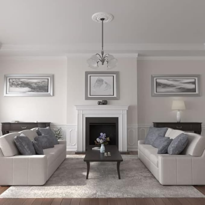 CM24LO1 LOGAN CEILING MEDALLION, 24 1/4"OD X 3 7/8"ID X 2"P (FITS CANOPIES UP TO 6 1/8"), FACTORY PRIMED - Image 3