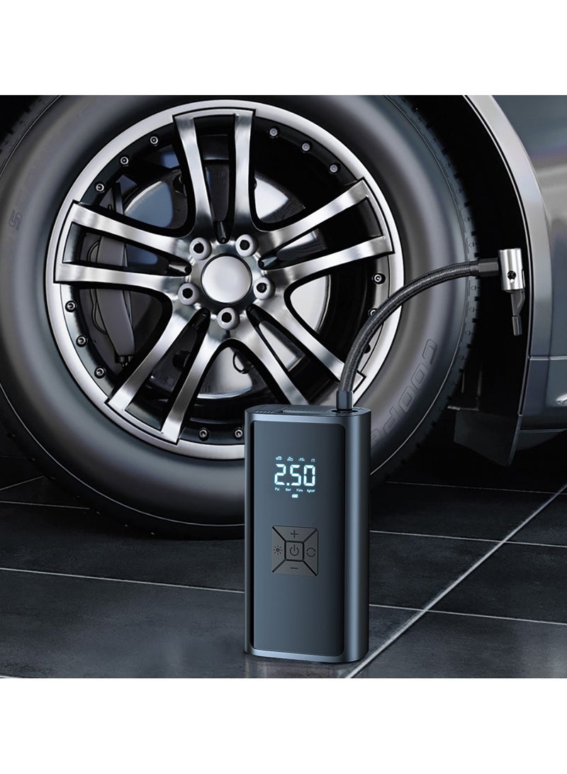 ACHAS Car Air Pump Portable LED Car Wireless Digital Display Inflator - Image 2