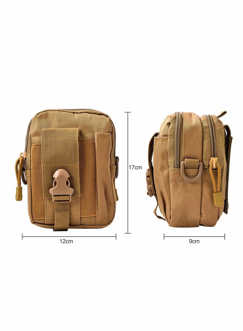 SYOSI Molle Tactical Pouch Utility Small Waist Carrying Pouch Compact Outdoor Sport Bag Gadget Pocket Universal Belt Mobile Phone Case Holster Holder Travel Pack Bag for Men - Image 3
