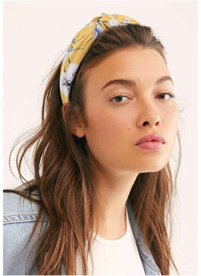 Velscrun - 12 Pcs Womens Headbands Knotted Headbands for Women Wide Headbands Boho Bandeau Knot Turban Headband Hair Band Elastic Hair Accessories for Women - Image 1