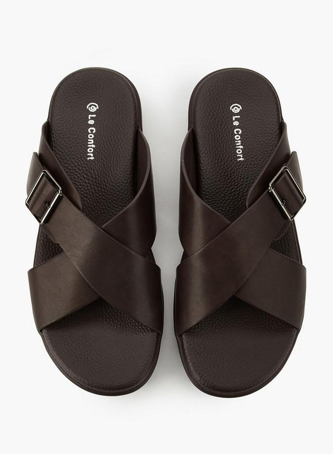 Le Confort Men Cross Strap Sandals - Image 1