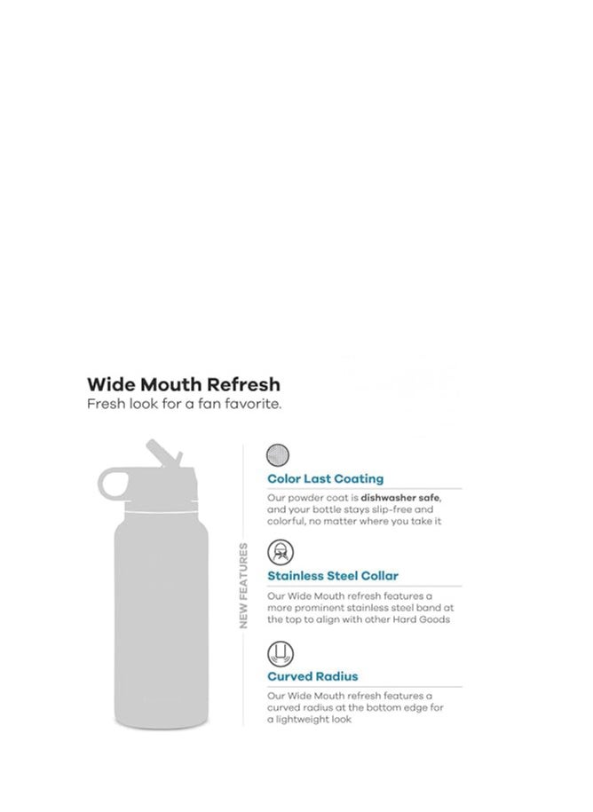 Hydro Flask - Hydro Flask Wide Mouth Straw Lid - Stainless Steel Reusable Water Bottle - Vacuum Insulated, Dishwasher Safe, BPA-Free, Non-Toxic - Image 1