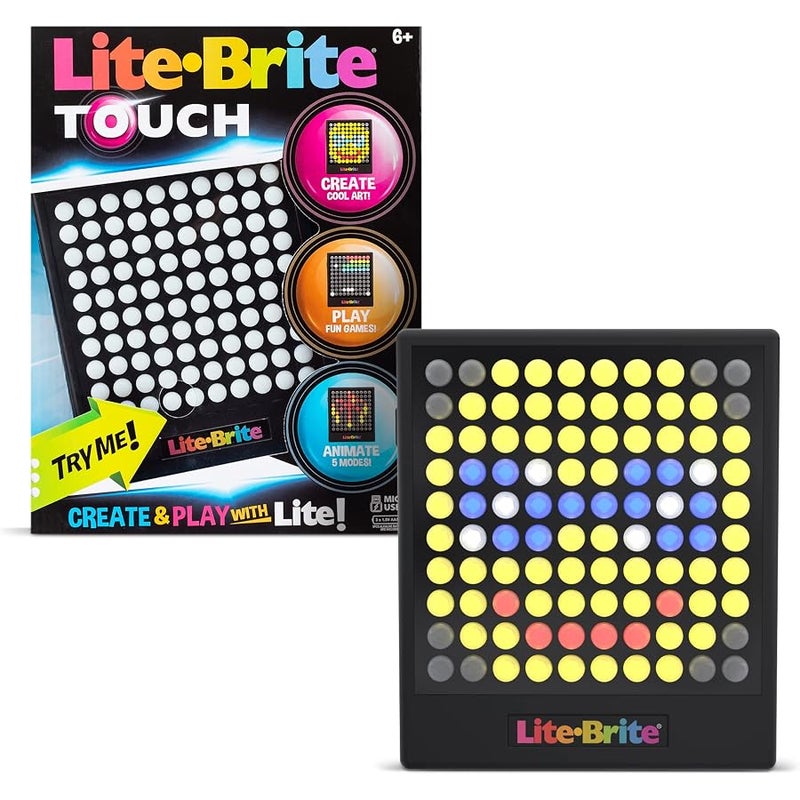 Lite Brite Basic Fun  Touch - Create, Play and Animate - Light Up Portable Stem Sensory Learning Toy - Ages 6+ - Image 1