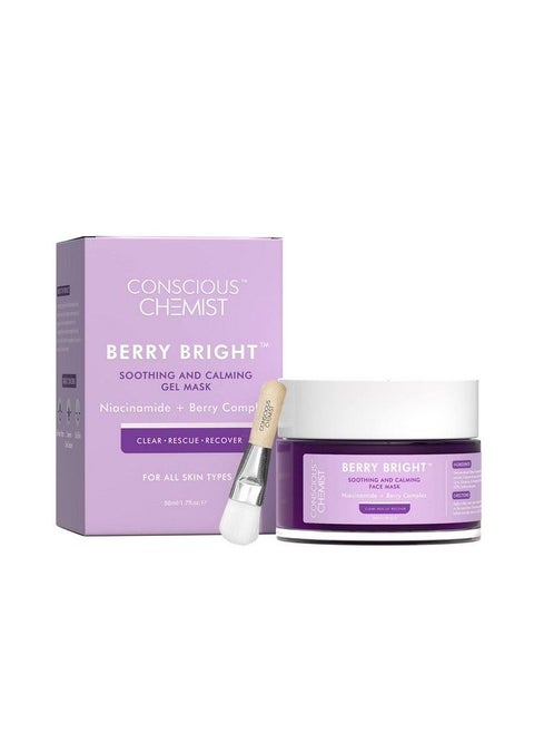 Pore Refining Face Mask For Bright And Clear Skin With Niacinamide & Berry Extracts; 50G