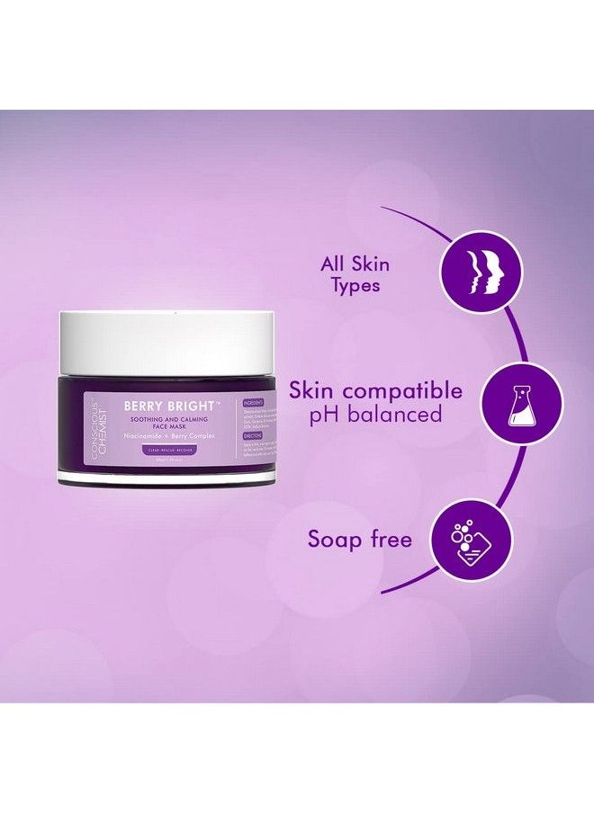 CONSCIOUS CHEMIST - Pore Refining Face Mask For Bright And Clear Skin With Niacinamide & Berry Extracts; 50G - Image 1