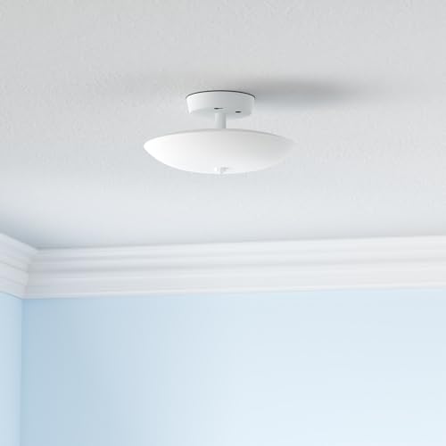 Nuvo SF77/823 Round Close to Ceiling Fixture, White 12 Inches - Image 2