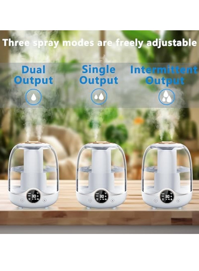 KASTWAVE Quiet Air Humidifier, Top Fill Humidifiers for Bedroom, Baby Nursery & Plants,  Dual Output, Colorful night light, Auto-Shut Off( 3L Water Tank) - Image 2