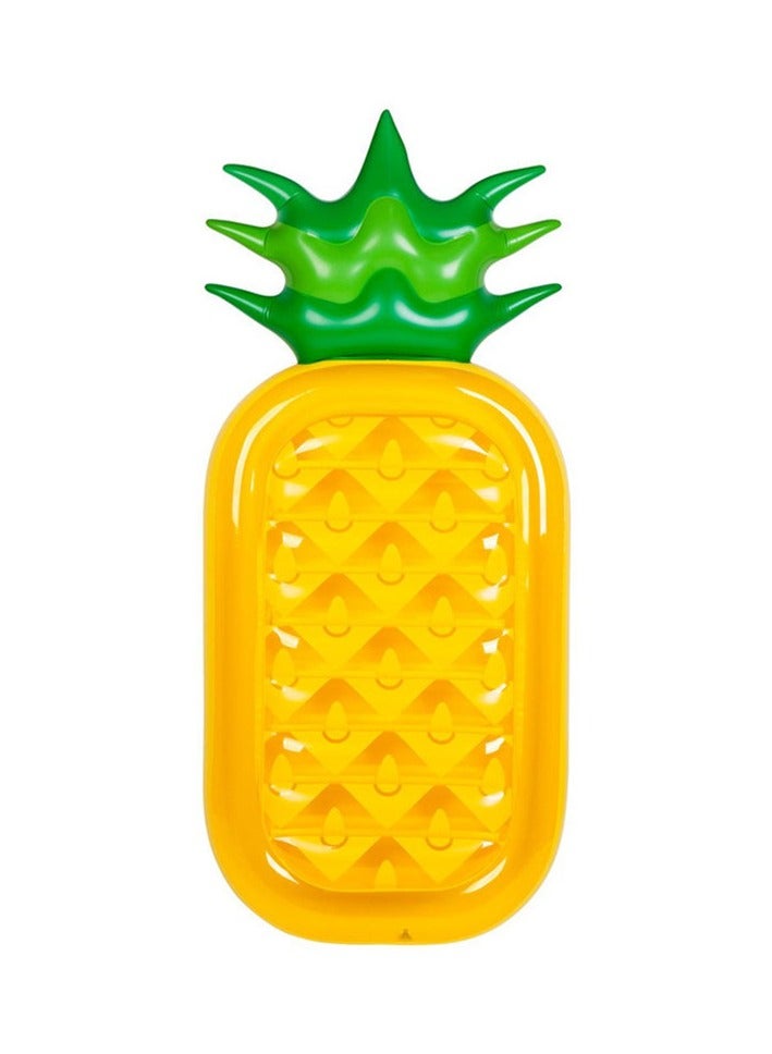 Generic Inflatable pineapple floating row, water outdoor pineapple floating bed PVC inflatable pineapple floating row 180 * 90 * 20 cm after inflation  - Image 1