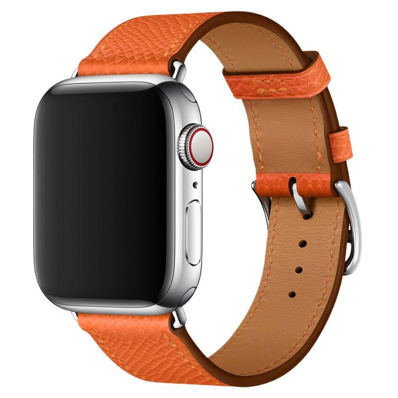 LL سوار ساعة ذكية سوار جلدي كلاسيكي متوافق مع Apple Watch Ultra بملاءمة قابلة للتعديل وحزام بديل للاستخدام اليومي باللون أزرق قابل للتعديل باللون الأزرق - Image 5