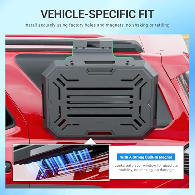 rayihni Rear Window Storage Molle Panel Compatible with 2025 Toyota 4Runner Storage Panel System Rear Foldable Window Shelf Replacement for 2025 Toyota 4Runner Accessories - Image 3