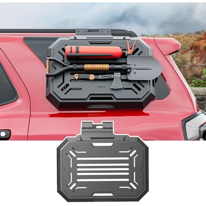 rayihni Rear Window Storage Molle Panel Compatible with 2025 Toyota 4Runner Storage Panel System Rear Foldable Window Shelf Replacement for 2025 Toyota 4Runner Accessories - Image 2