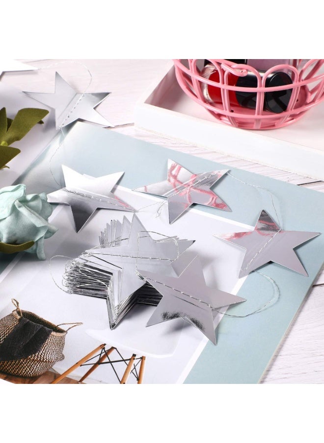 Soofam Star Paper Garland - 8Pcs 4m Long Backdrop for Party Decorations, Reflective and Sparkling Bunting for Wedding, Birthday, Holiday - Image 4