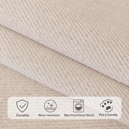 Aucrovee Soft Plush Couch Cover Washable, Non Slip Pluffy Sectional Sofa Covers for 3 Cushion Couch Sofa L Sharped Sofa Slipcover, Furniture Protector for Pets (1 PCS 36"x36" White) - Image 4