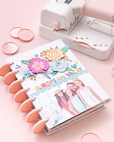 We R Memory Keepers Mini Cinch Bookbinding Machine, White, Mini Tool, Easy to Use Design with Ruler, Compatible with Wire or Spiral Coils (Disc Cinch) - Image 4