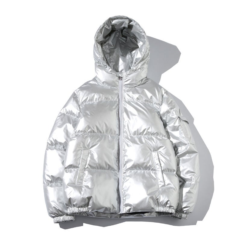 2020 Winter New Men'S Hooded Cotton-Padded Clothes Japanese Style Loose Jacket Large Size Bright Casual Men'S Bread Clothes Trendy - Image 1