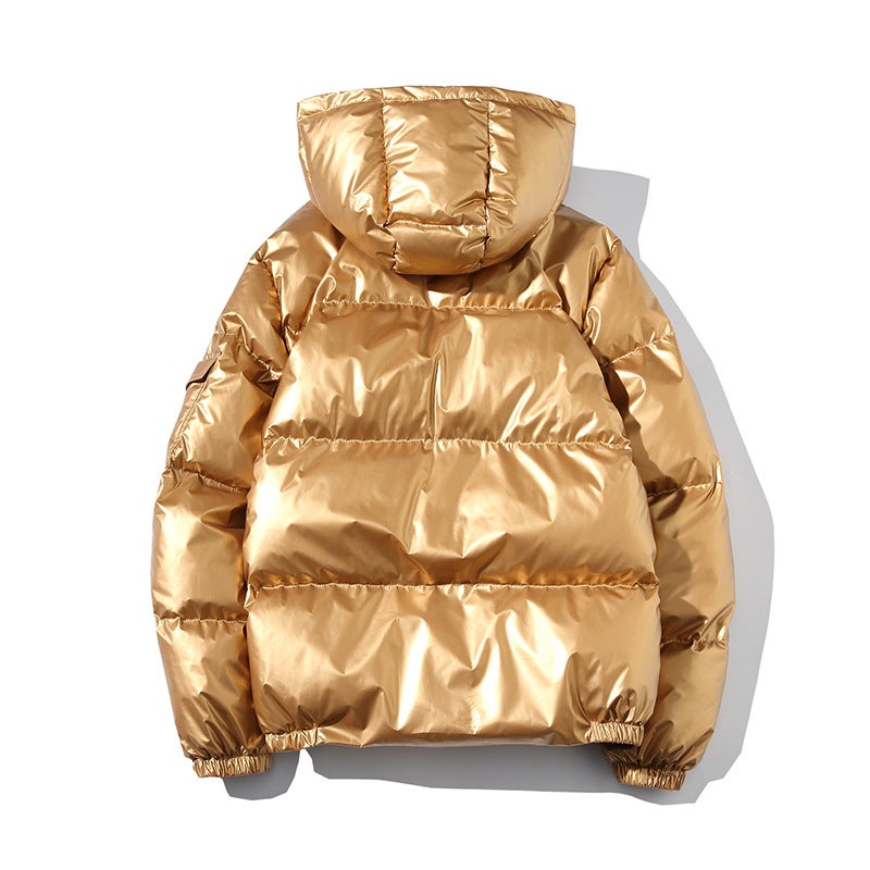2020 Winter New Men'S Hooded Cotton-Padded Clothes Japanese Style Loose Jacket Large Size Bright Casual Men'S Bread Clothes Trendy - Image 3