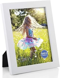 RPJC RPJC 6x8 inch Picture Frame Made of Solid Wood and High Definition Glass Display Pictures for Table Top Display and - Image 1