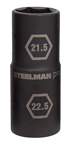 Steelman Pro 1/2-Inch Drive 6-Point Thin Wall 21.5mm x 22.5mm Double Ended Impact Flip Socket, Durable Corrosion-Resistant Steel, Laser-Etched Callouts - Image 5