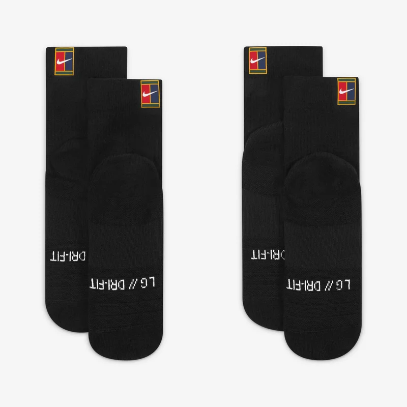 Nike Multiplier Max Tennis Ankle Socks (2 Pairs)