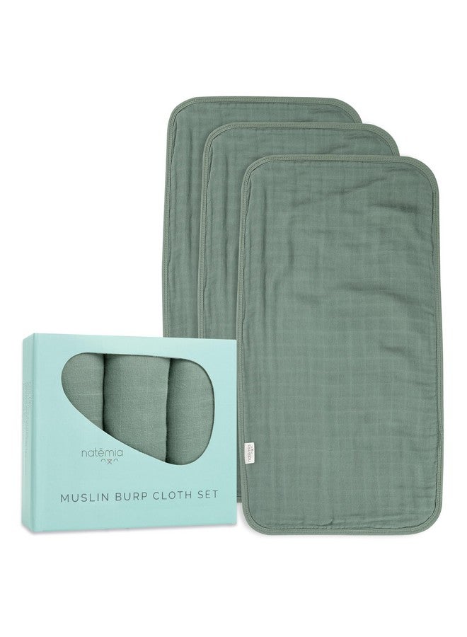 ناتيميا مناديل تجشؤ من ناتيميا موسلين للأولاد والبنات - مناديل تجشؤ فائقة الامتصاص، مصنوعة من فسكوزي مشتق من قطن الخيزران، عبوة من 3 قطع من مناديل تجشؤ محايدة لحديثي الولادة، 21 بوصة × 11 بوصة - Image 1