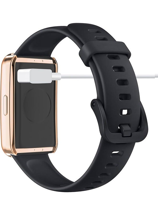 HY 2 Pack TPU Sceen Protector Case Cover Compatible for Huawei Band 9/Band 8 (Rose Gold+Clear)  - Image 5