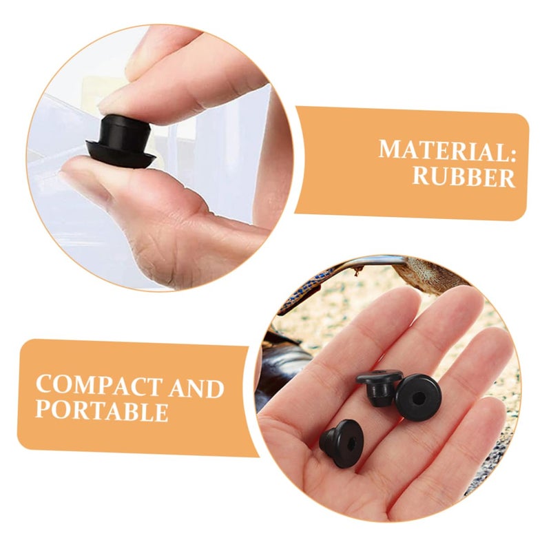 8pcs Black Rubber Bottle Jack Plugs Oil Filler Caps Hydraulic Fluid Leakproof - Image 4