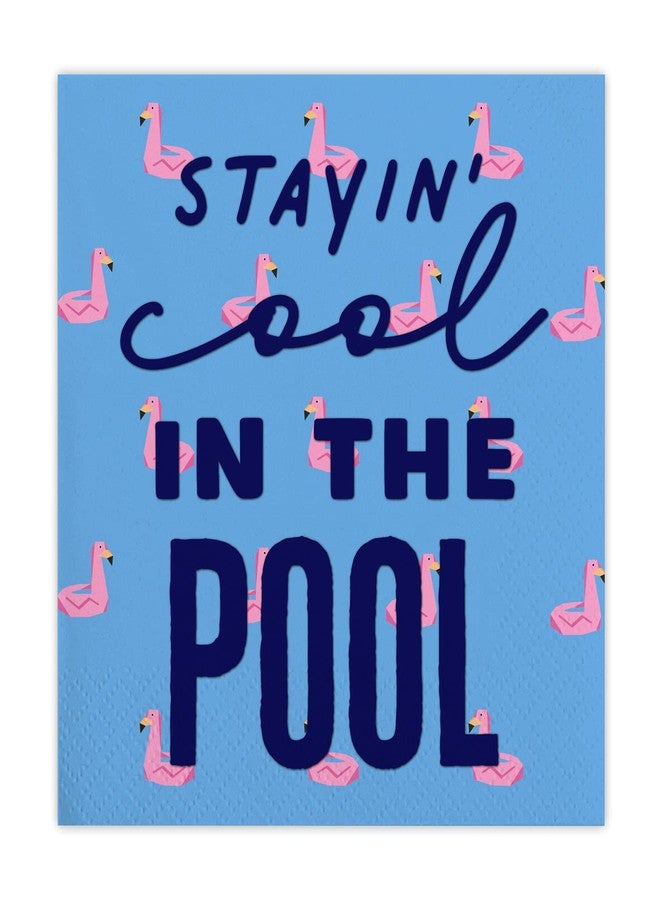 Slant Collections Beverage/Cocktail Paper Napkins, 5 x 5-Inches (20-Count), Cool In Pool - Image 1