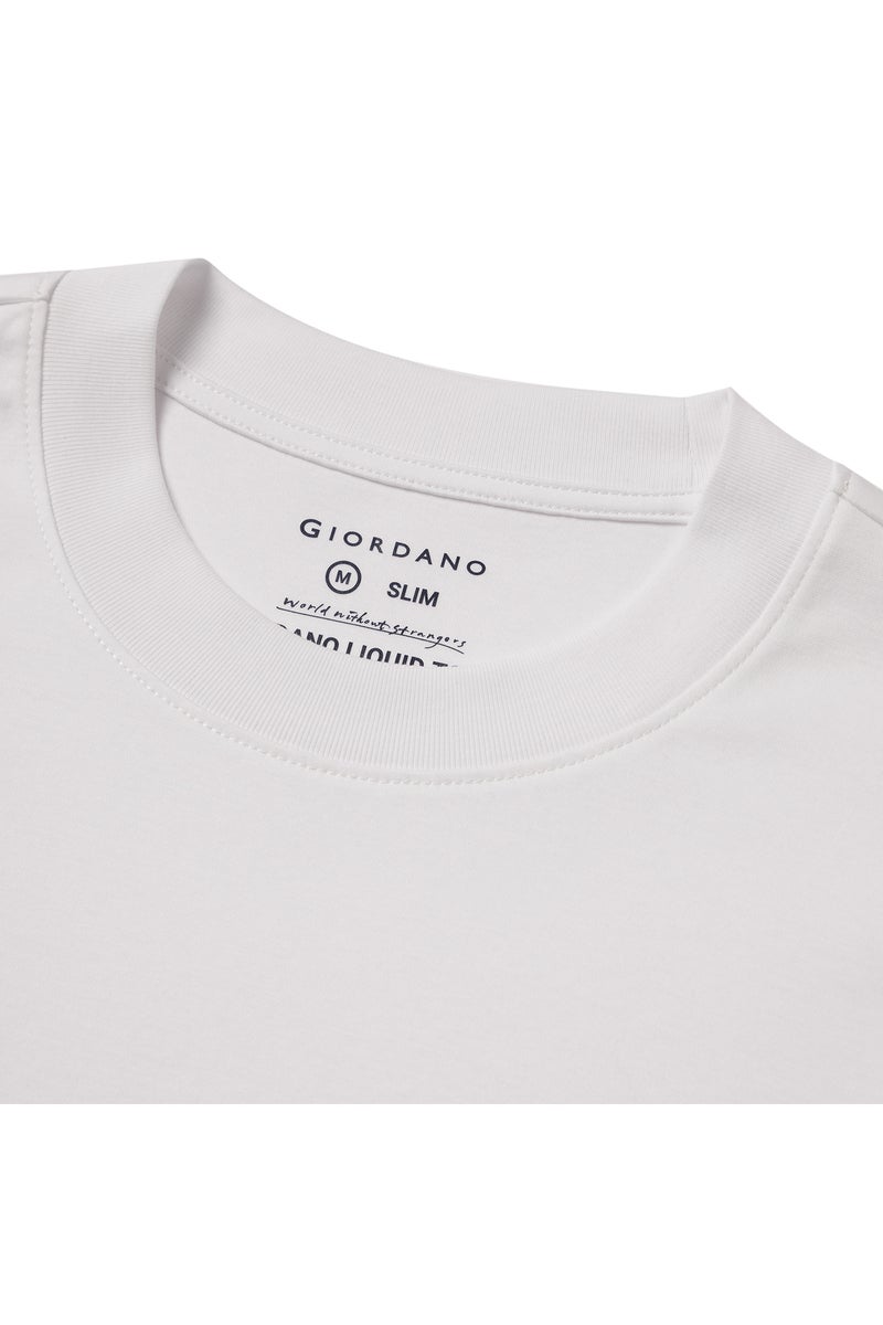 جيوردانو تي شيرت رجالي أبيض بقصة ضيقة - Image 3