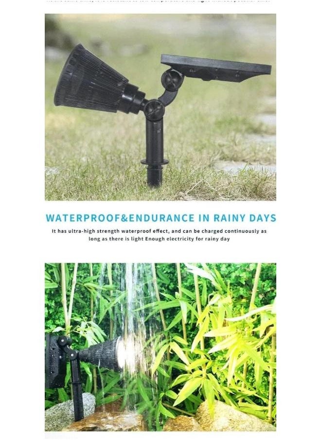4 Pieces RGB Solar Lights Outdoor LED Ground Lawn Lamp Waterproof Outdoor Lights Landscape Spotlights Garden Decoration