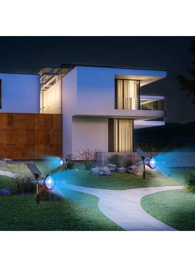 4 Pieces RGB Solar Lights Outdoor LED Ground Lawn Lamp Waterproof Outdoor Lights Landscape Spotlights Garden Decoration