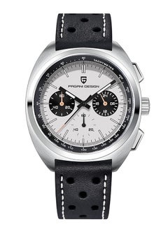 Leather Silver White