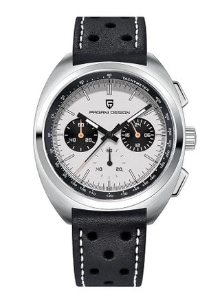 Leather Silver White
