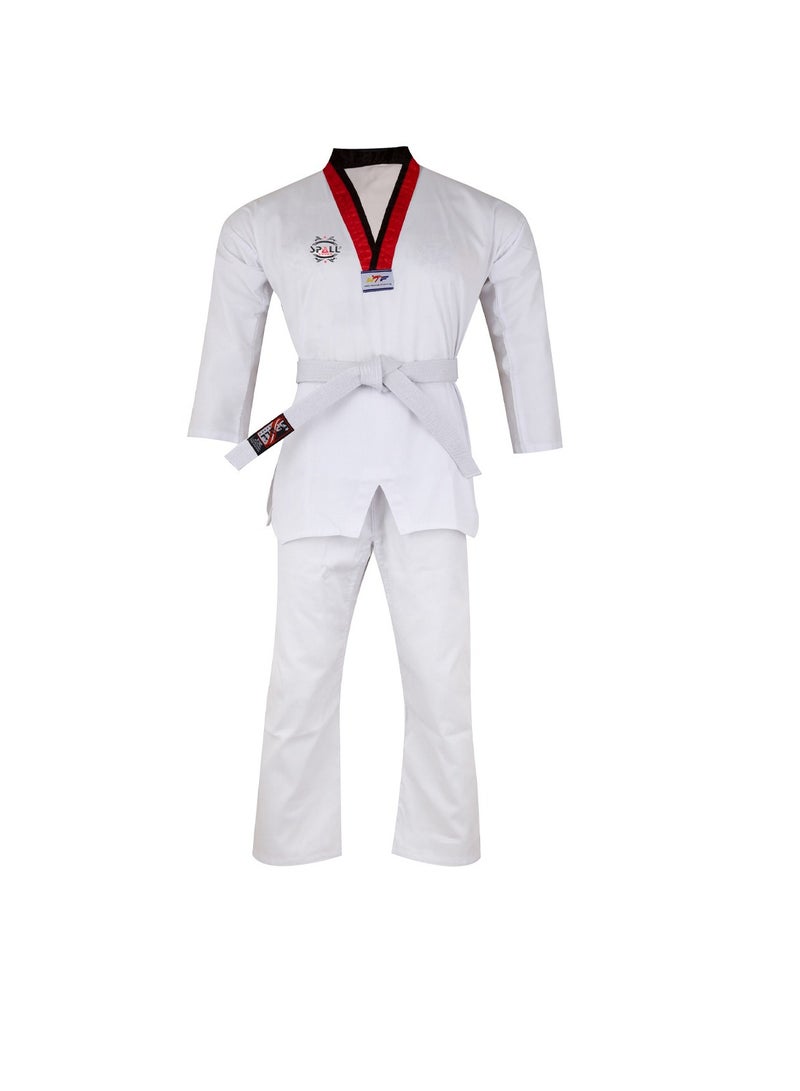 Spall Taekwondo Suit, Karate Uniform Brazilian BJJ Gi Jiu Jitsu Gi for Adults, Gi Uniform Durable Pant & Jacket, Sports Training Clothes Parts, Lightweight Student Karate Gi Martial Arts Uniform with Belt  - Image 2