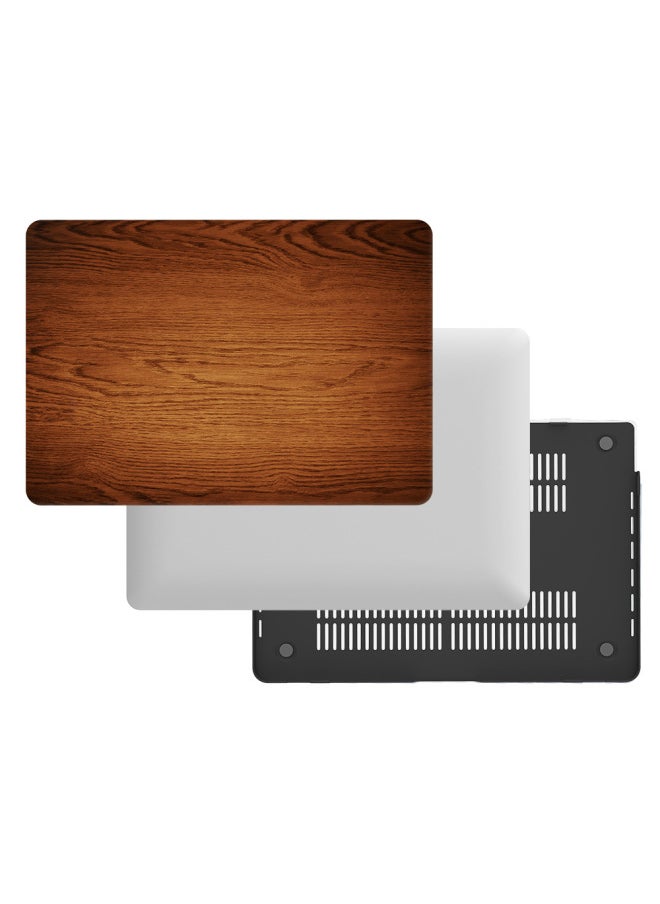 ماركة غير محددة - غطاء حماية لجهاز Macbook لجهاز Apple Laptop Case Air Pro بلون خشبي مطلي بلون الخشب المحبب - اللون: نفس نمط فيلم لوحة المفاتيح (طلب الصدفة مجوف بشكل افتراضي، يجب ملاحظة الطائرة) - الطراز المطبق: 2024-2023air15(A2941/A3114) - Image 1