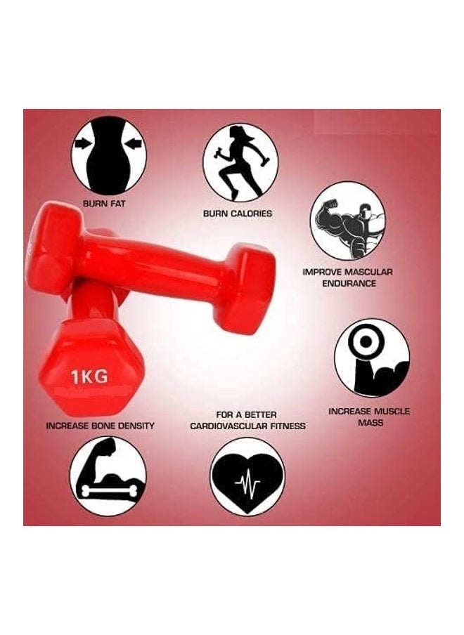 ULTIMAX Vinyl Dumbbell 2Pcs-4kg  - Image 3
