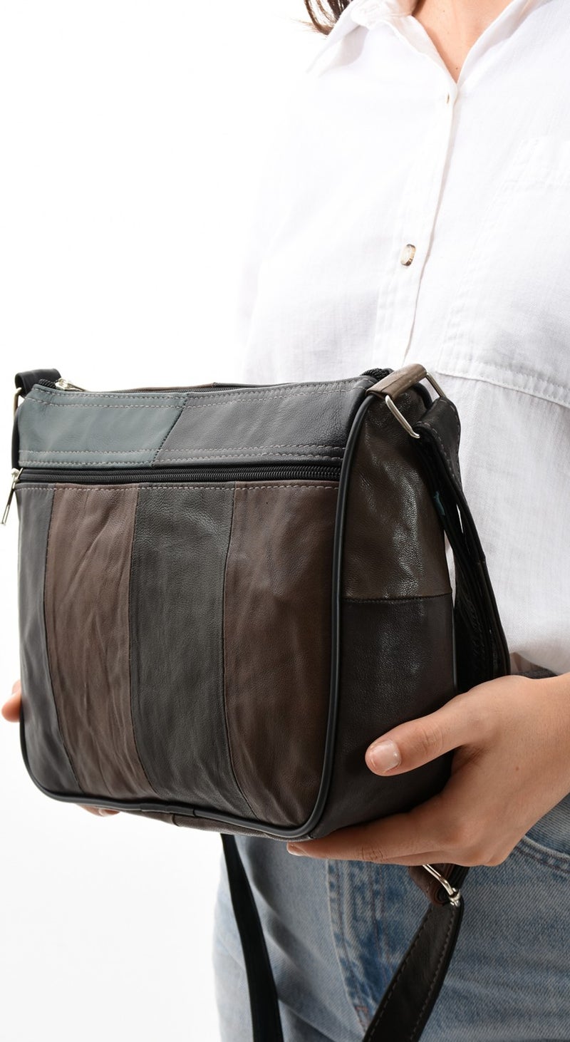 Erzeno Leather Multi-compartment Women's Crossbody Shoulder Bag  - Image 2