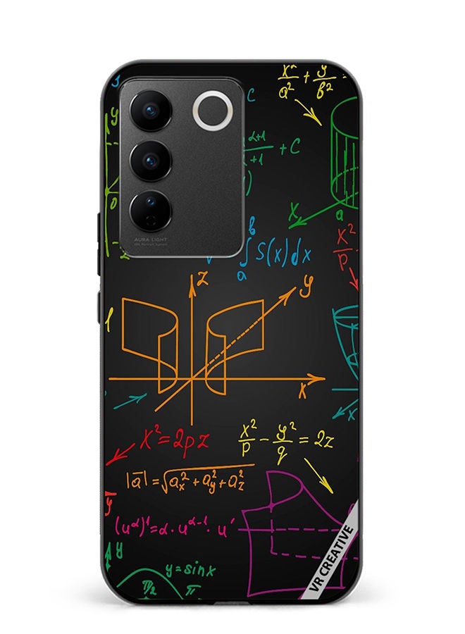 VR CREATIVE Protective Case Cover For Vivo V27e Math Design Multicolour - Image 1